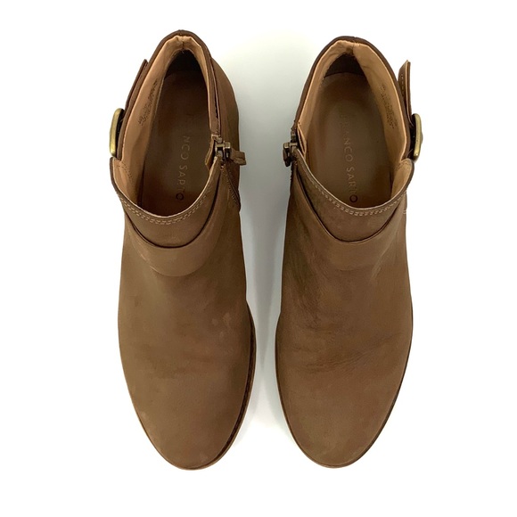 FRANCO SARTO Holmes Ankle Boots Booties Nubuck Leather Size 9 - Picture 3 of 6